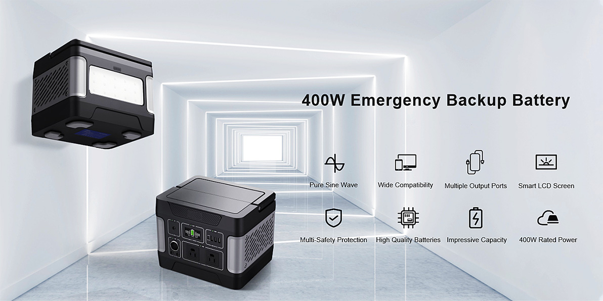 400W energieopslag noodstroomgenerator voor opladen